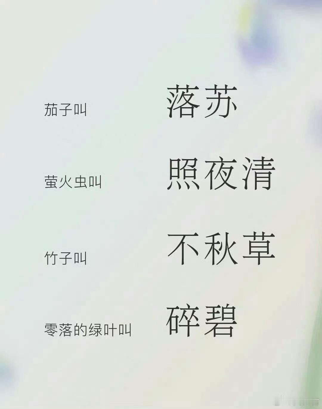 那些惊艳绝美的汉语词汇