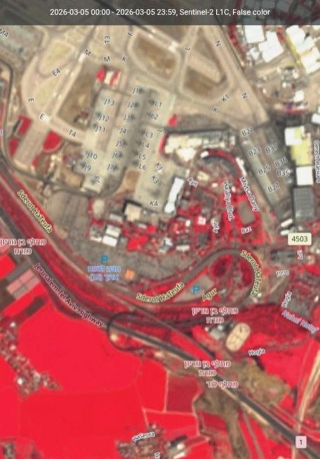 伊朗集束导弹，还不赶紧的，以色列本古里安机场，3月5日8时18分（UTC），至少