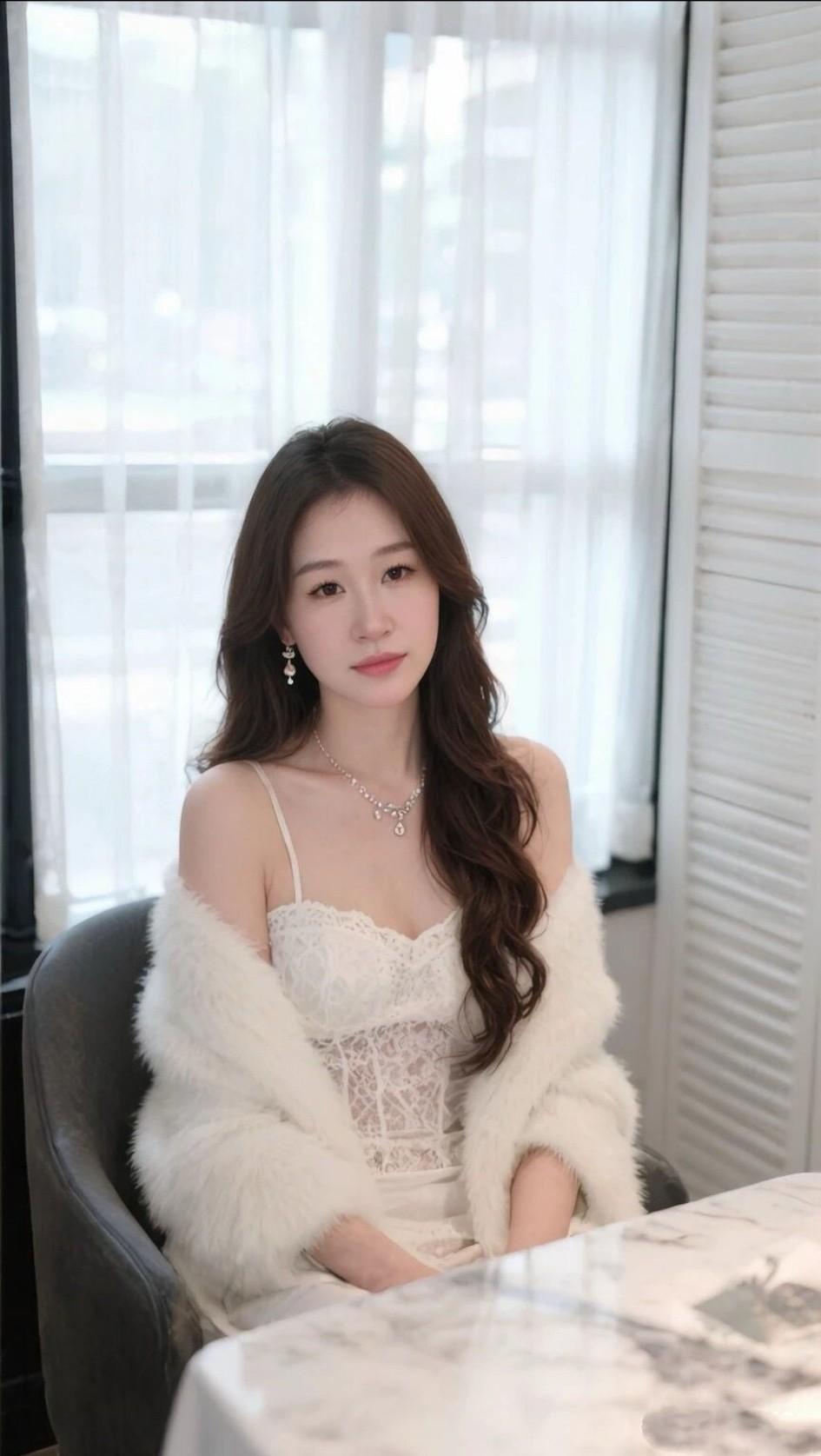 玉颜如花映窗纱，轻纱薄衫似雪华。晒图笔记大赛看看气质女神的穿着搭配吧