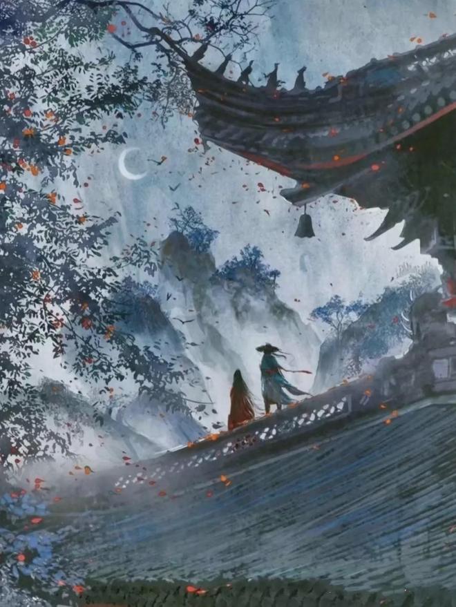 宋词（诗）景物描写佳句230例（三十）146、万叠城头哀怨角，吹落霜花满袖。