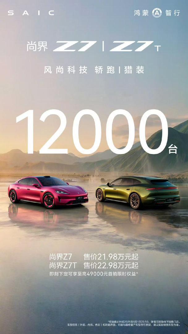 尚界Z7大定27分钟破12000台谁懂啊！尚界Z7/Z7T这波是真的杀疯了！27