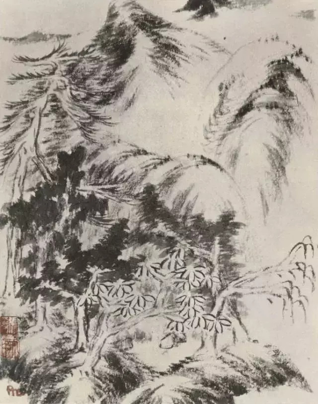 朱耷的山水画艺术，精采夺目者多为小品，无论章法、构图、笔墨、意境，均精妙异常，令