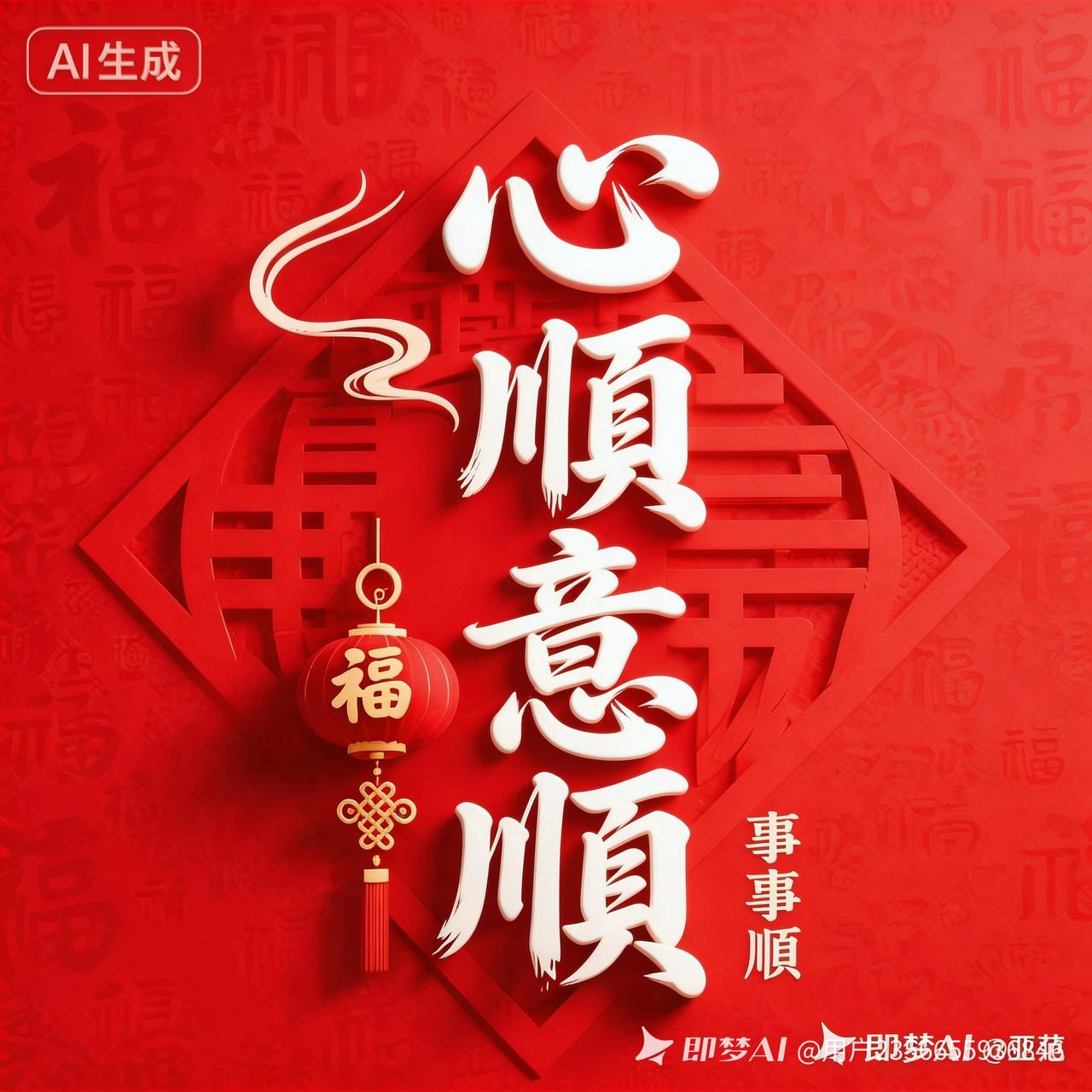 心顺意顺，事事顺心，福气满满！🎉💰🎁