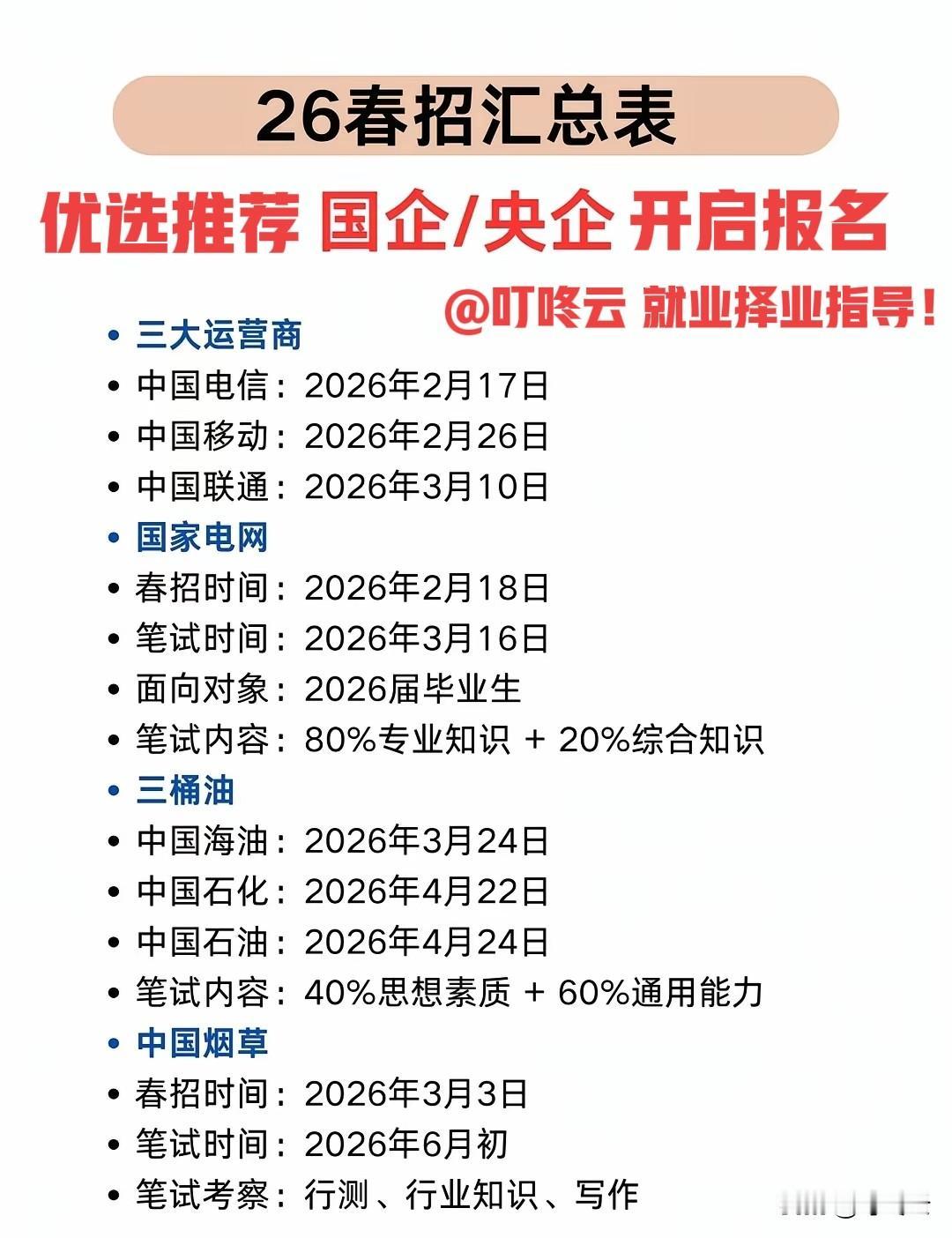 26年春招正式启动了！26春招“打怪升级”指南：国央企vs互联网，你pick谁？