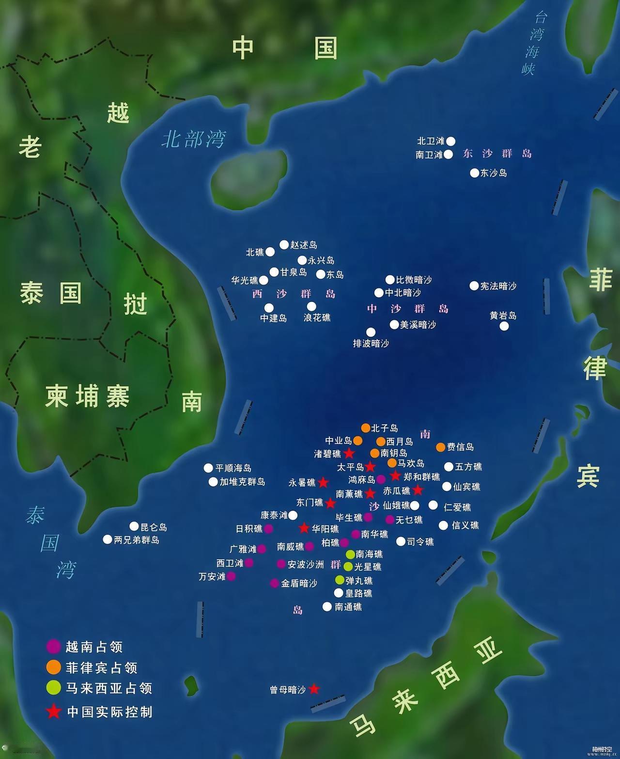 得南沙岛屿者得南海虽然南沙群岛在南海十段线内但很多岛屿的控制权却在越南、菲