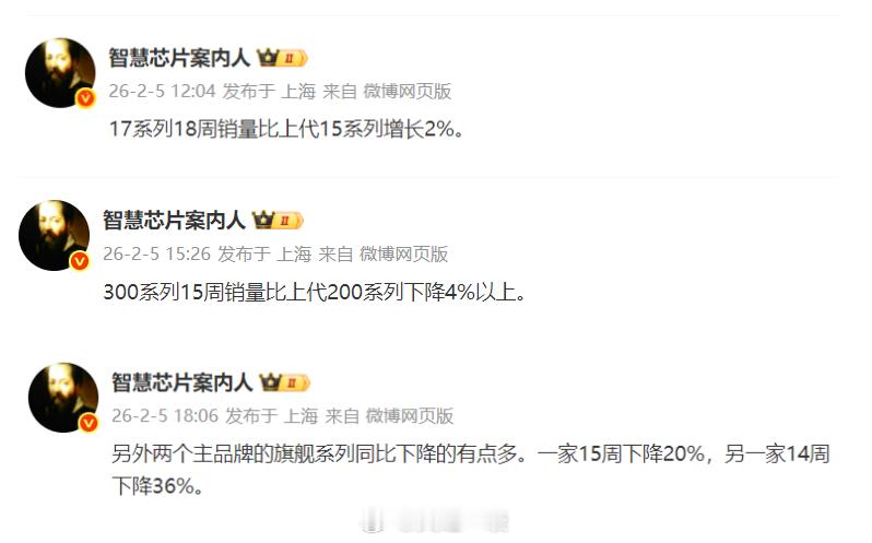 看这数据，唯有小米17系列同比上一代增长了。vivoX300系列、OPPOF