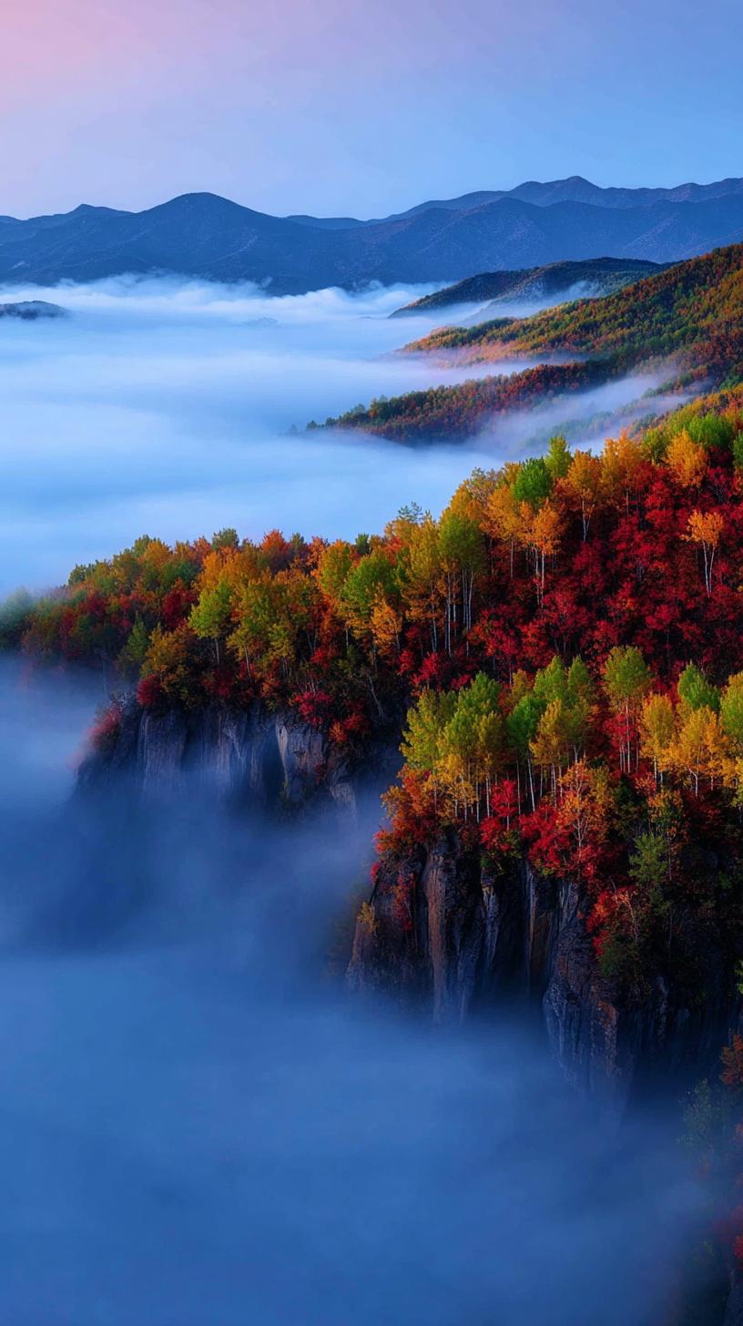 人间仙境，云海环绕，色彩斑斓，美不胜收！🍂🍁🍃