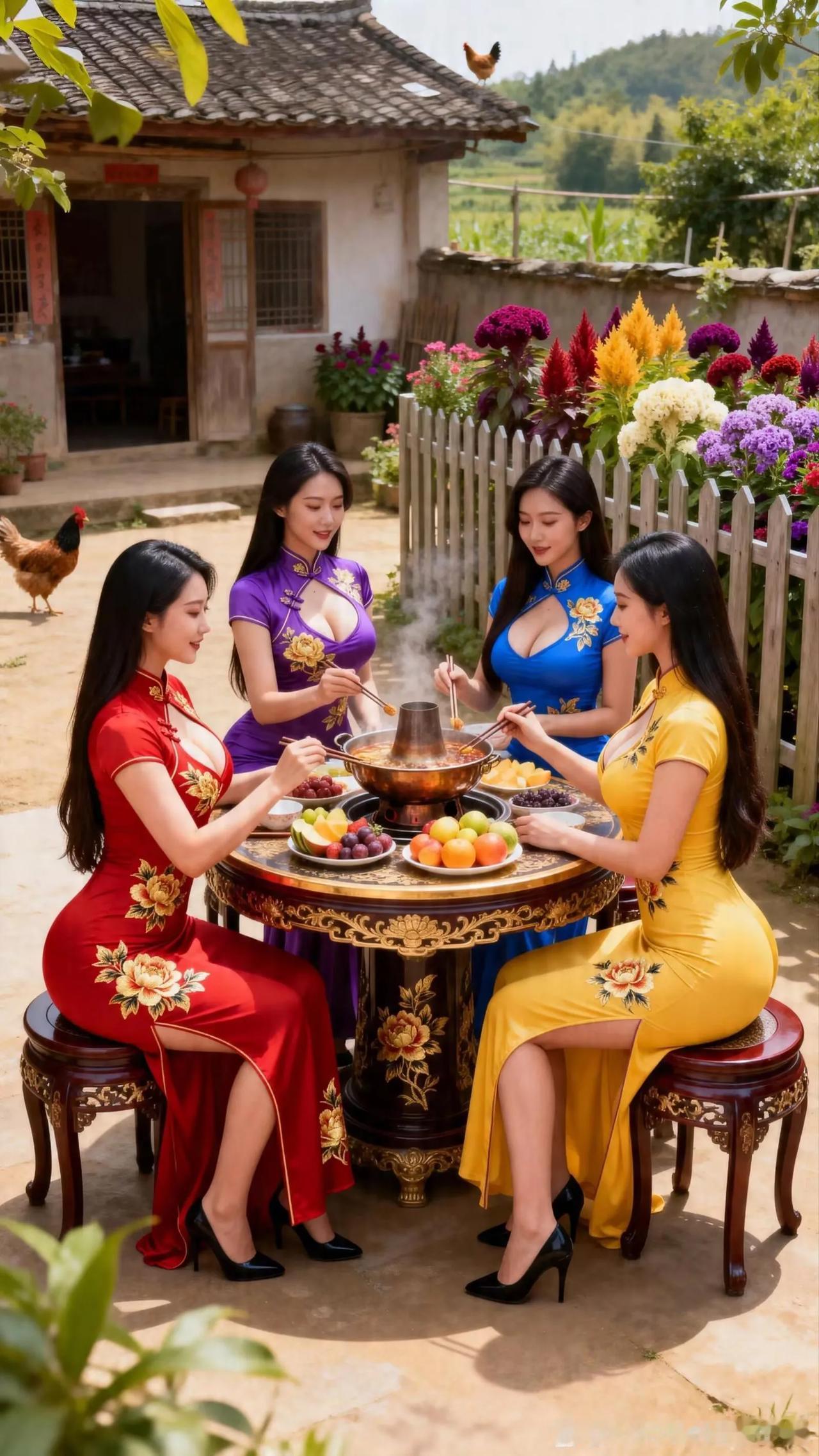 这个我很喜欢女人穿旗袍，不管在家里还是街上。穿旗袍能体现东方女性身材优美曲线。