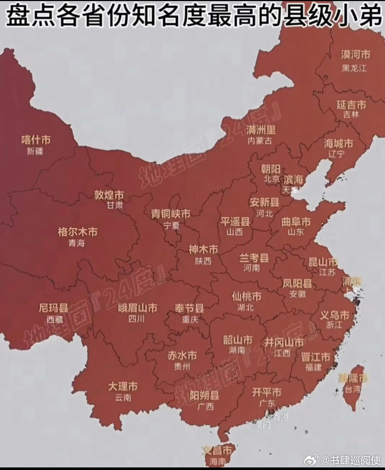 【看看各省最出名的有哪些县级小弟？】