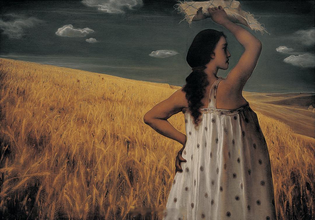 庞茂琨《一个满地金黄的夏天》布面油画105×150cm1994年