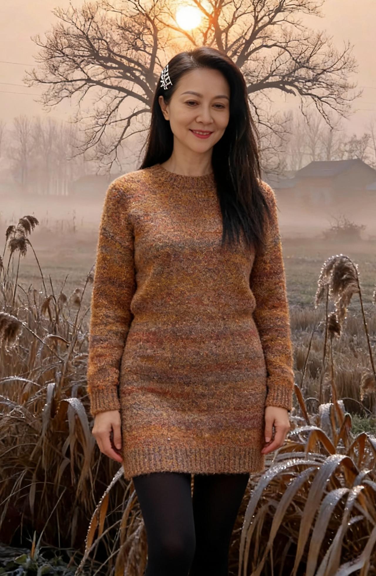 晨雾把世界揉成一团柔软的纱你从芦苇深处走来像一捧刚从炉火边捧起的毛线混着焦