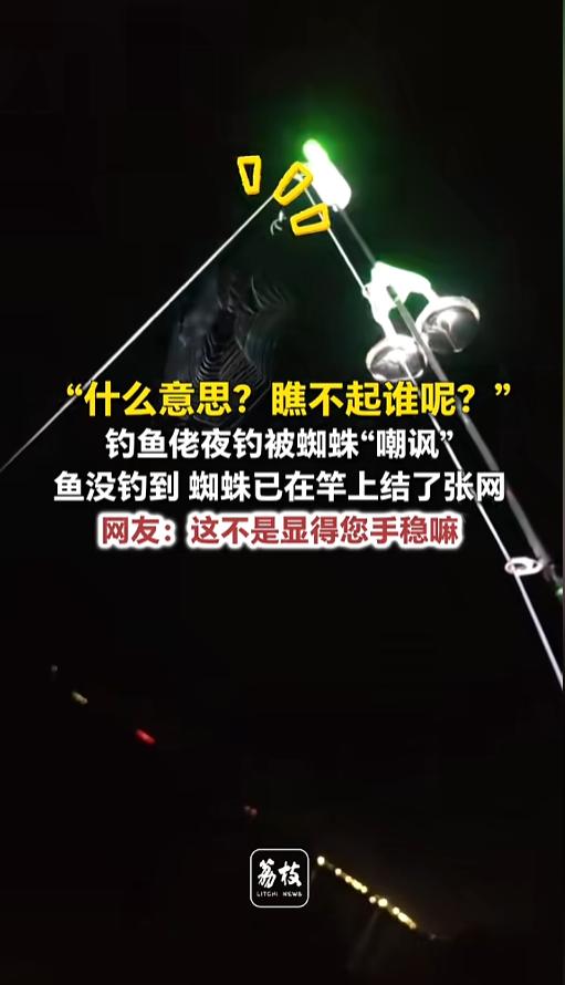 🌞“笑不活了！”7月10日报道，湖北鄂州，一钓鱼佬去夜钓，口不行，一条鱼也