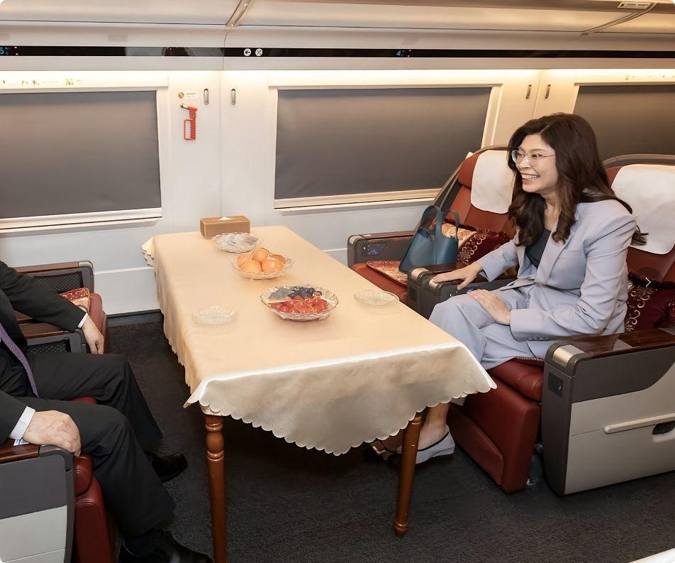 350公里时速的“和平纽带”！郑丽文大陆首乘高铁，这细节比表态更戳心～4月7