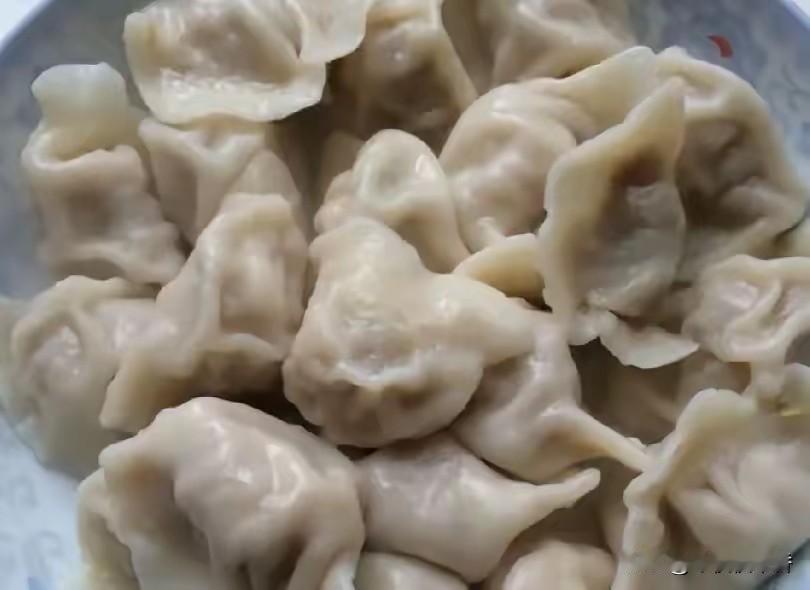 今天在姐姐家吃饺子，姐姐煮了一锅让我先吃，我正吃着，姐姐婆婆又端出来两盘饺子，我