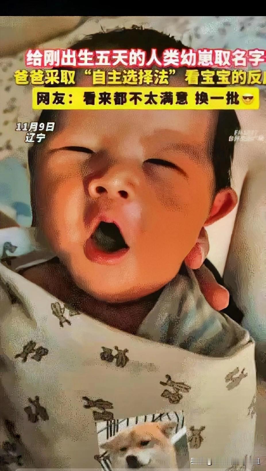 笑不活了！湖北宜昌，女儿刚出生5天，奶爸就罗列了一串名字，想让女儿“自主选名”