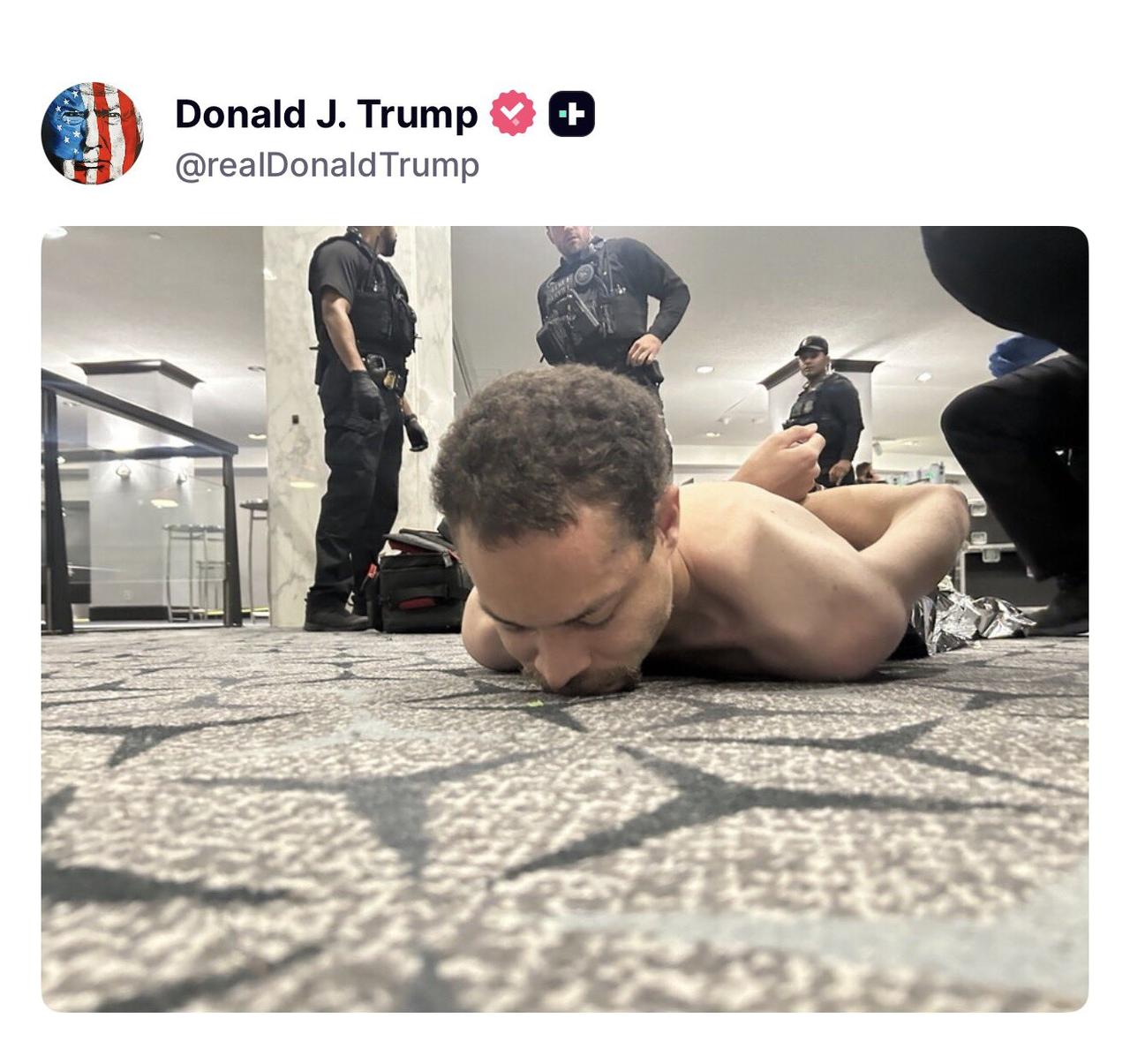 他，被反铐着死死按在地毯上。提前写好的长信，也曝光了。信的开篇全是道歉。