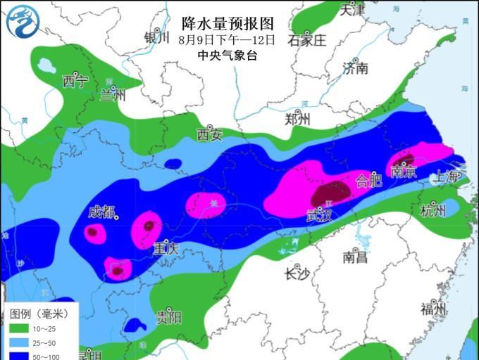未来三天主雨带将稳定在我国长江和淮河流域，且南北摆动幅度不大，四川东部、重庆中北