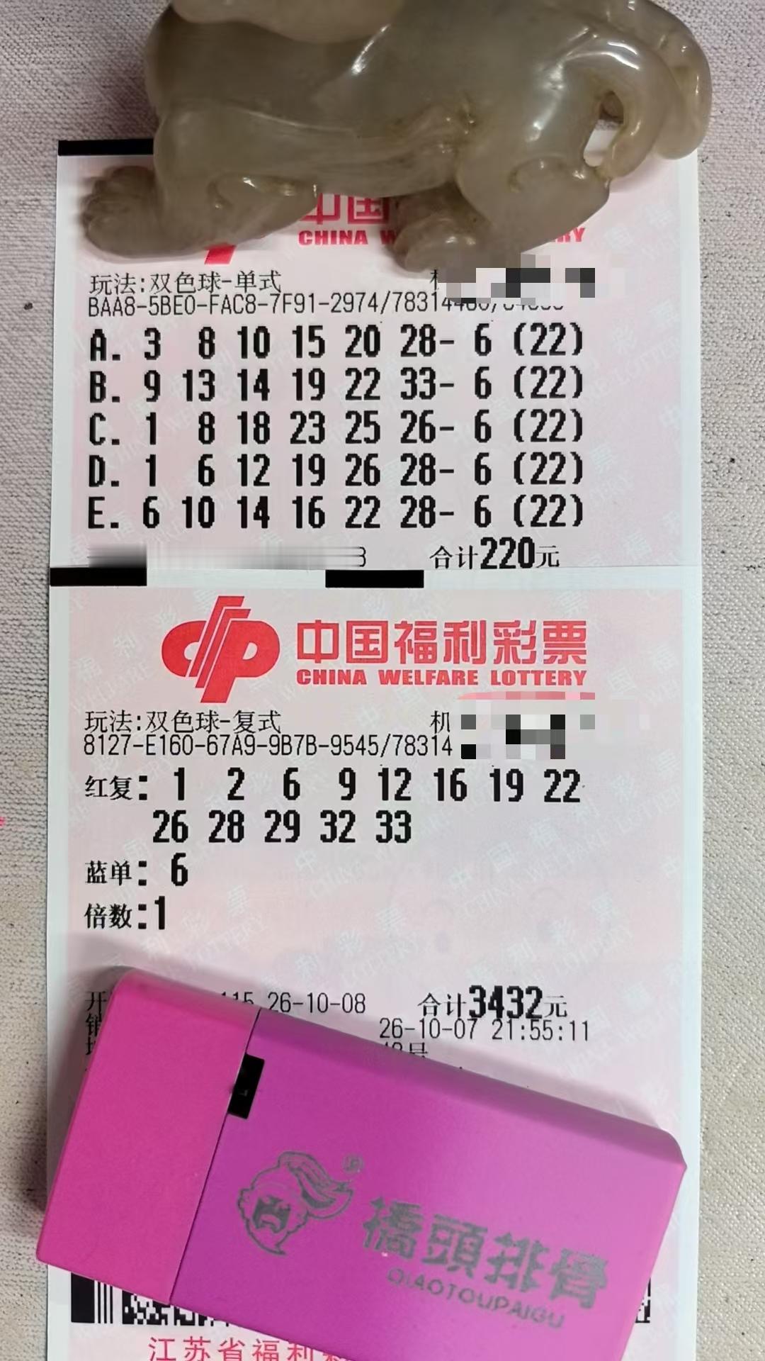 江苏老哥的22倍票和3432复式组合固定亮相：从中奖概率和投入规模看显然后者才是