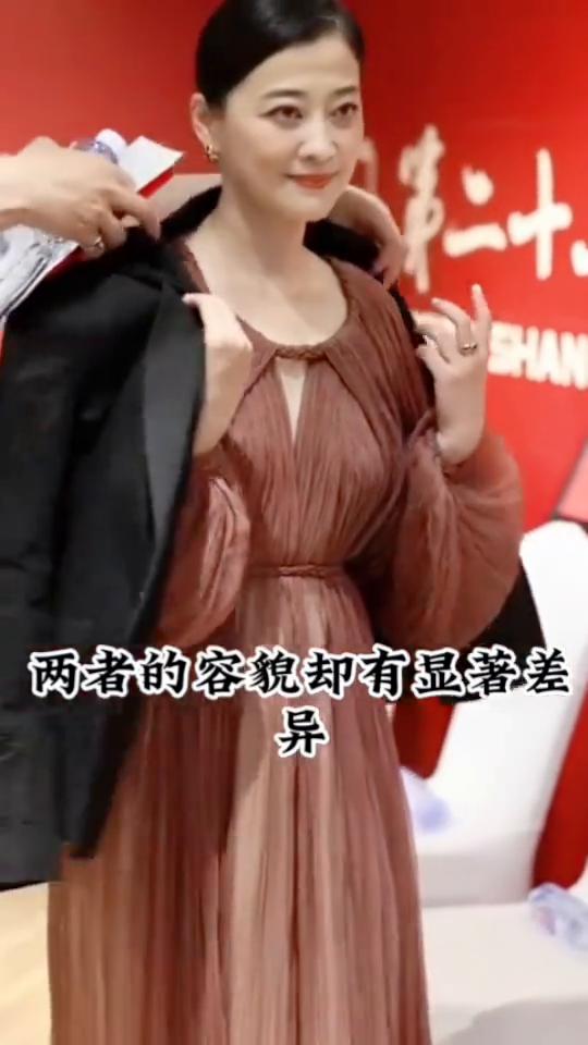 儿女颜值差异：梅婷。谁能想到同是梅婷的孩子，两者的容貌却有显著差异。梅婷虽然不