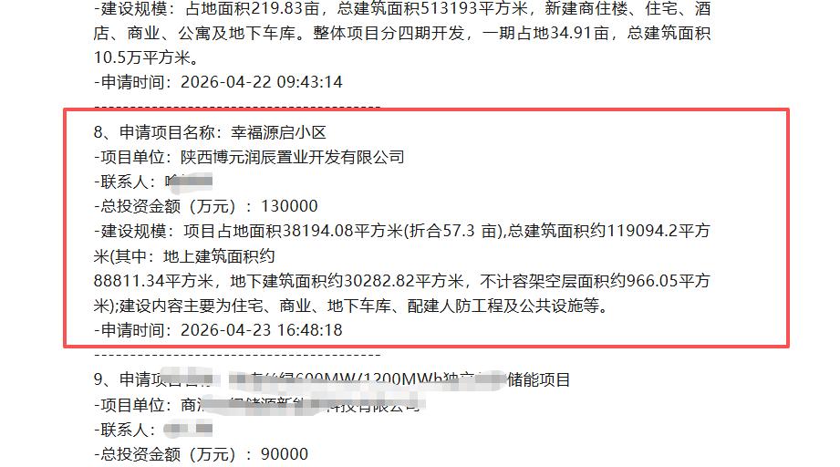 拿地刚一周！西安主城楼市热门板块又一纯新盘案名曝光...日前，西安新一批建设