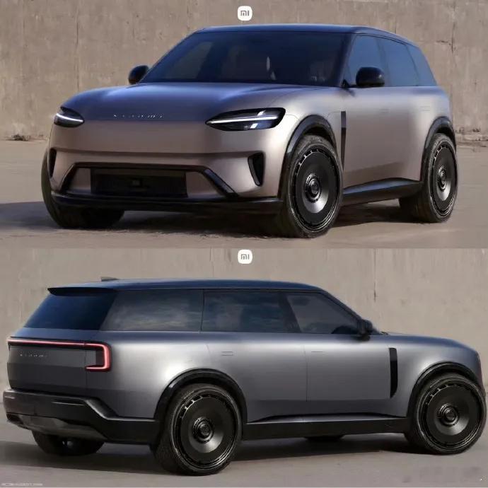 保时捷股价腰斩网络平台曝光了小米汽车首款增程式SUV——YU9的渲染图，引发汽车