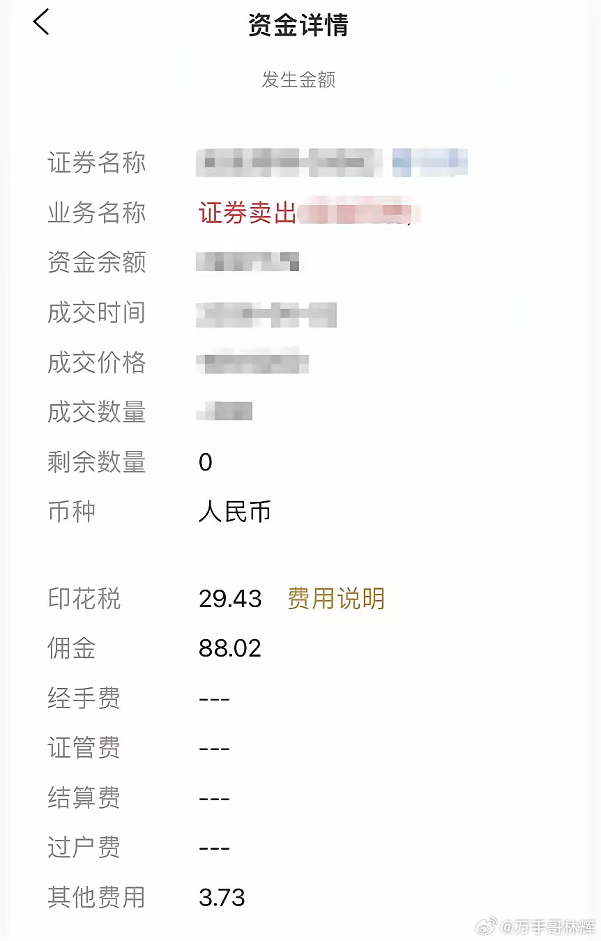 一位网友发来了他通过港股通做交易的手续费收取记录，他觉得好贵，问到底怎么回事呢？