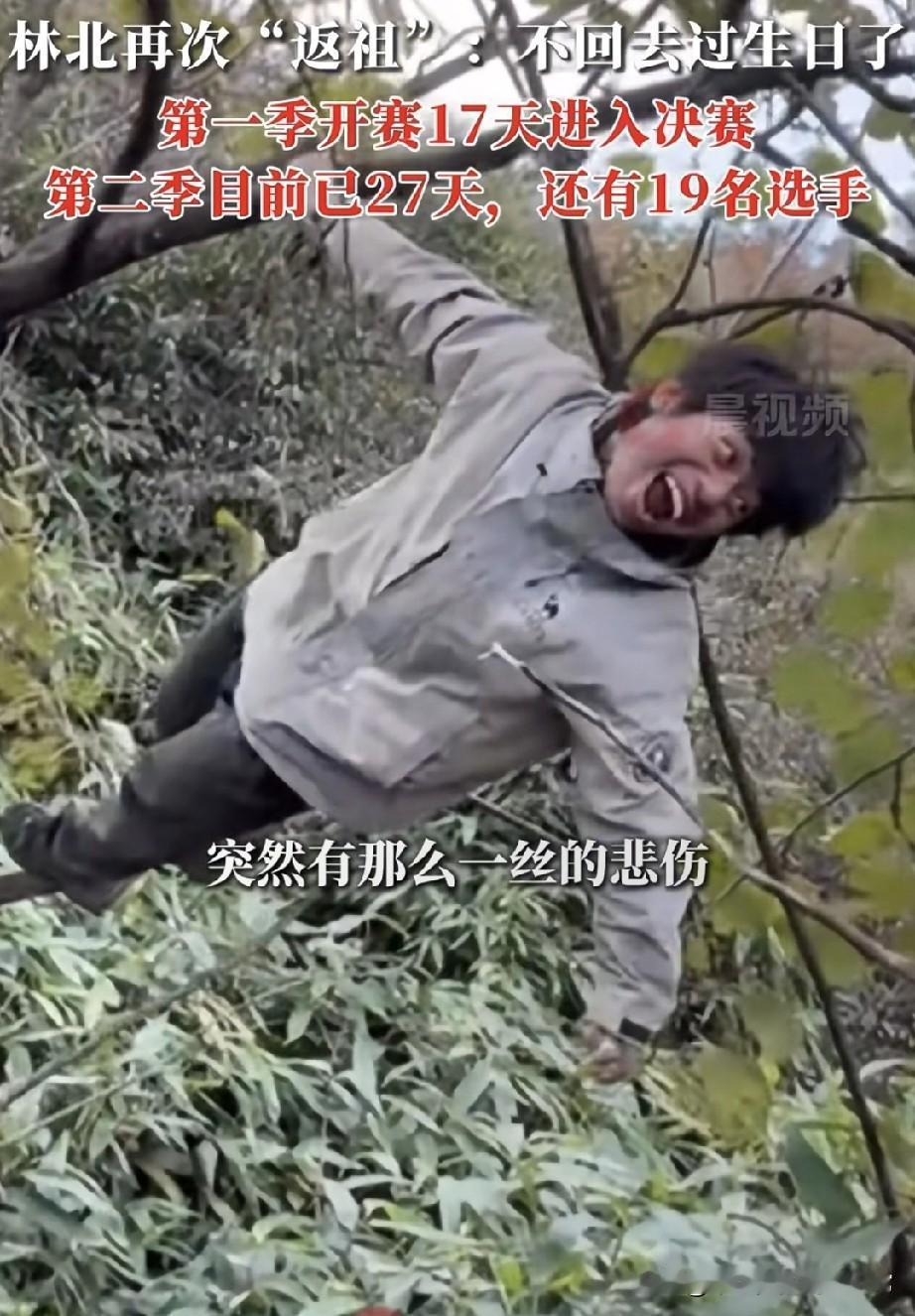 荒野求生林北，为2万奖金，小伙连女友都不要了张家界七星山荒野求生赛，林北一