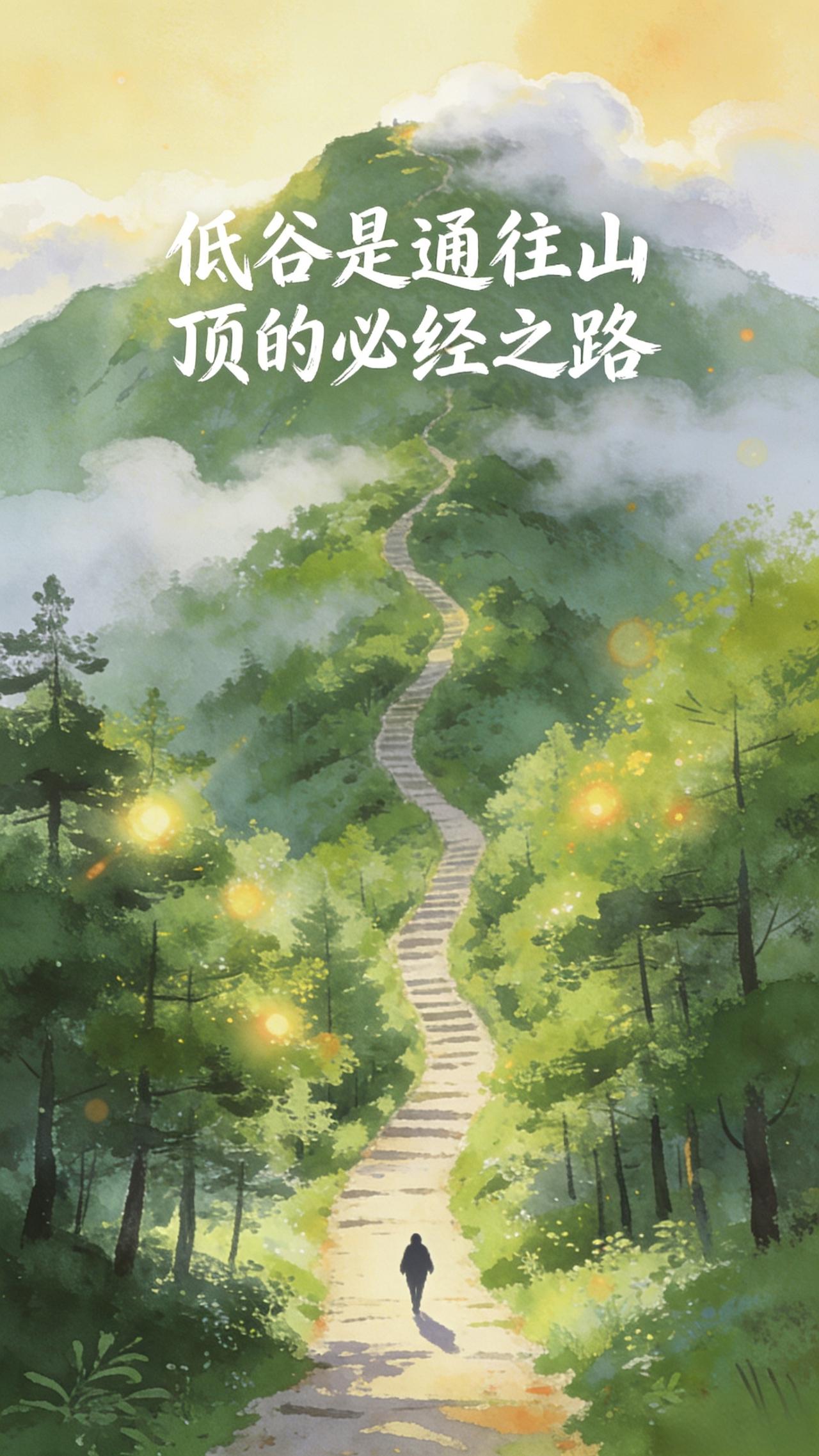 人生低谷时哪一句话支持你走下来？“人生没有白走的路，每一步都算数。”这句话