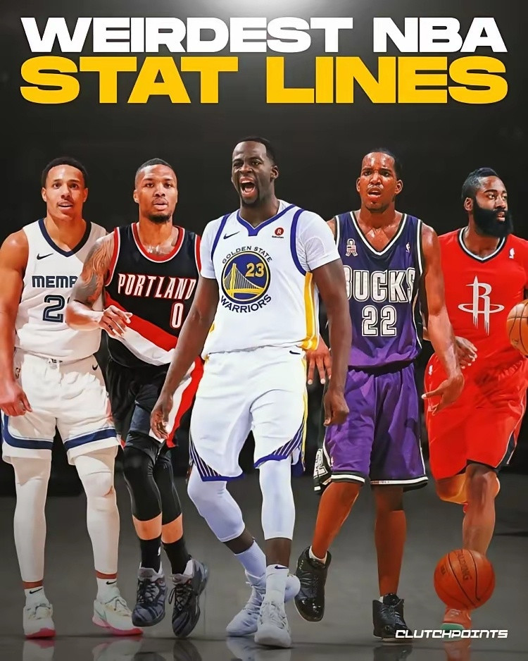 NBA十大离谱数据记录，新赛季哪个有望被打破？​1、追梦格林：4分11篮板10助