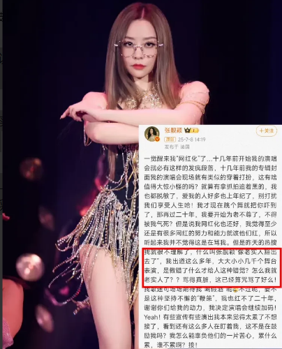 张靓颖啊张靓颖，你这次真的触及网友的底线了，你可以怼网友，但你千不该万不