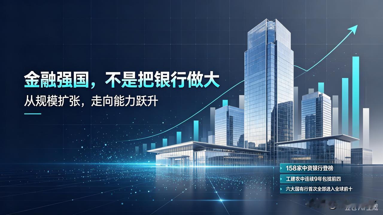 金融强国，不是把银行做大！158家中资银行登榜背后，一场“由大到强”的硬仗
