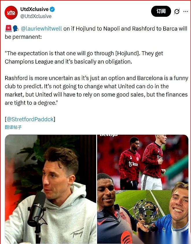 你说这事儿上哪儿说理去。拉什福德，一门心思扑在巴萨，整个人都活过来了。你看他社