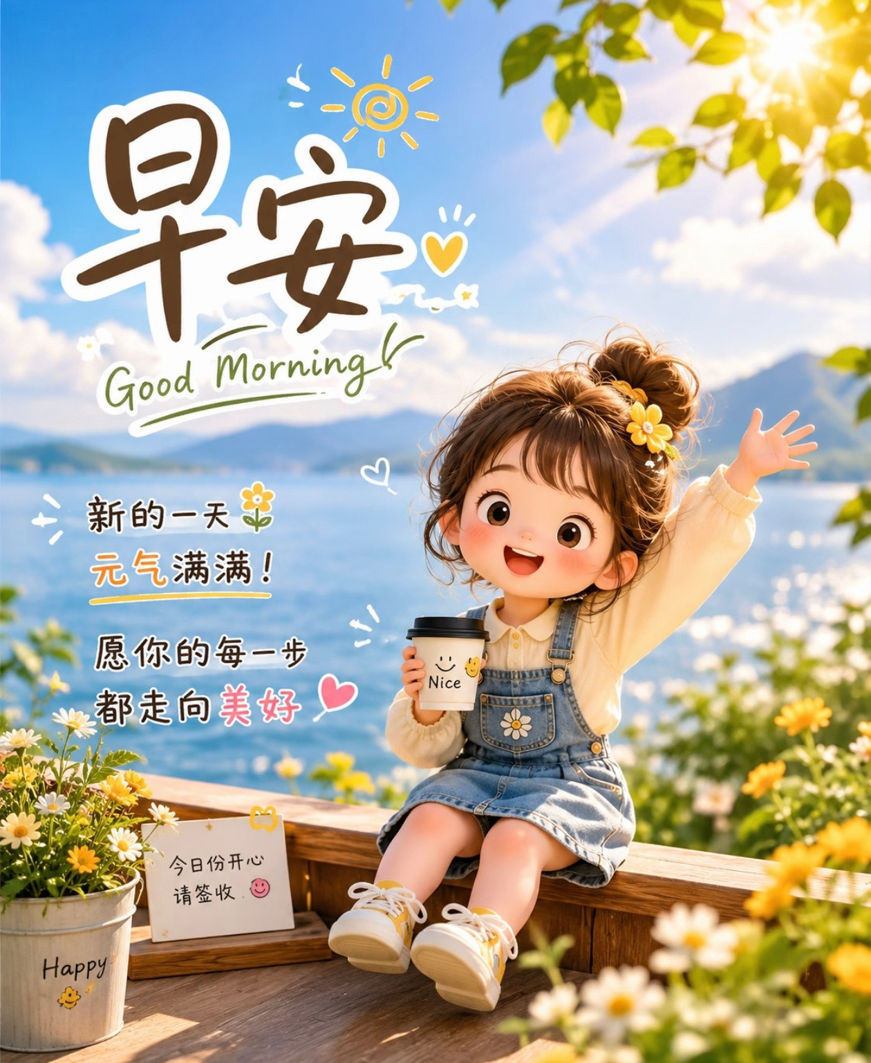 早安啊棚友们，新的一天开始了，带上好心情。愿今天的你有小惊喜，也有满满的快乐❤