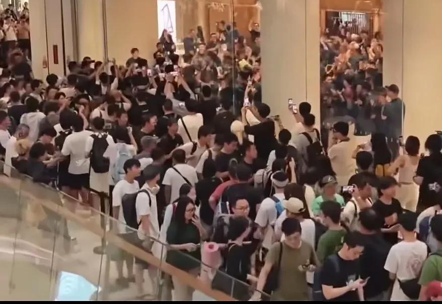 【在苹果17店门口】我呆如木鸡，不可能，绝对不可能，是花钱雇佣托了吗？苹果1