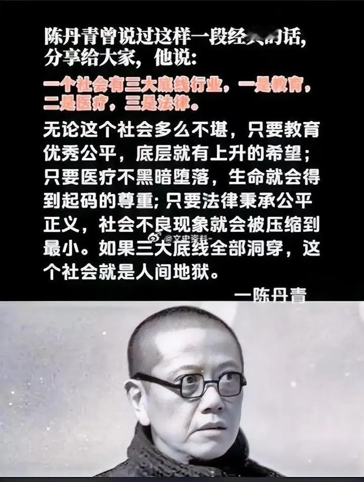 陈丹青在美国18年，终于把西方看清楚了，他说教育、医疗、法律是社会三大底线，洞穿