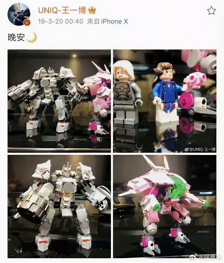 王一博把摩托捧在手心官宣短片里捧着乐高摩托这一幕太戳，赛道飞驰的机车和桌前拼搭