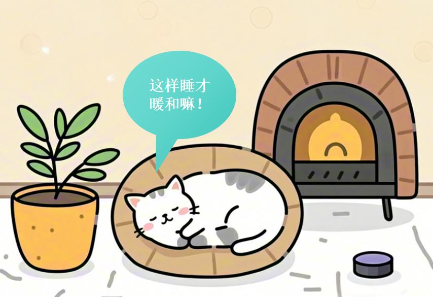 猫有这些行为，就是已经很冷了，你别不知道！①蜷缩成团把自己蜷缩成一个“球