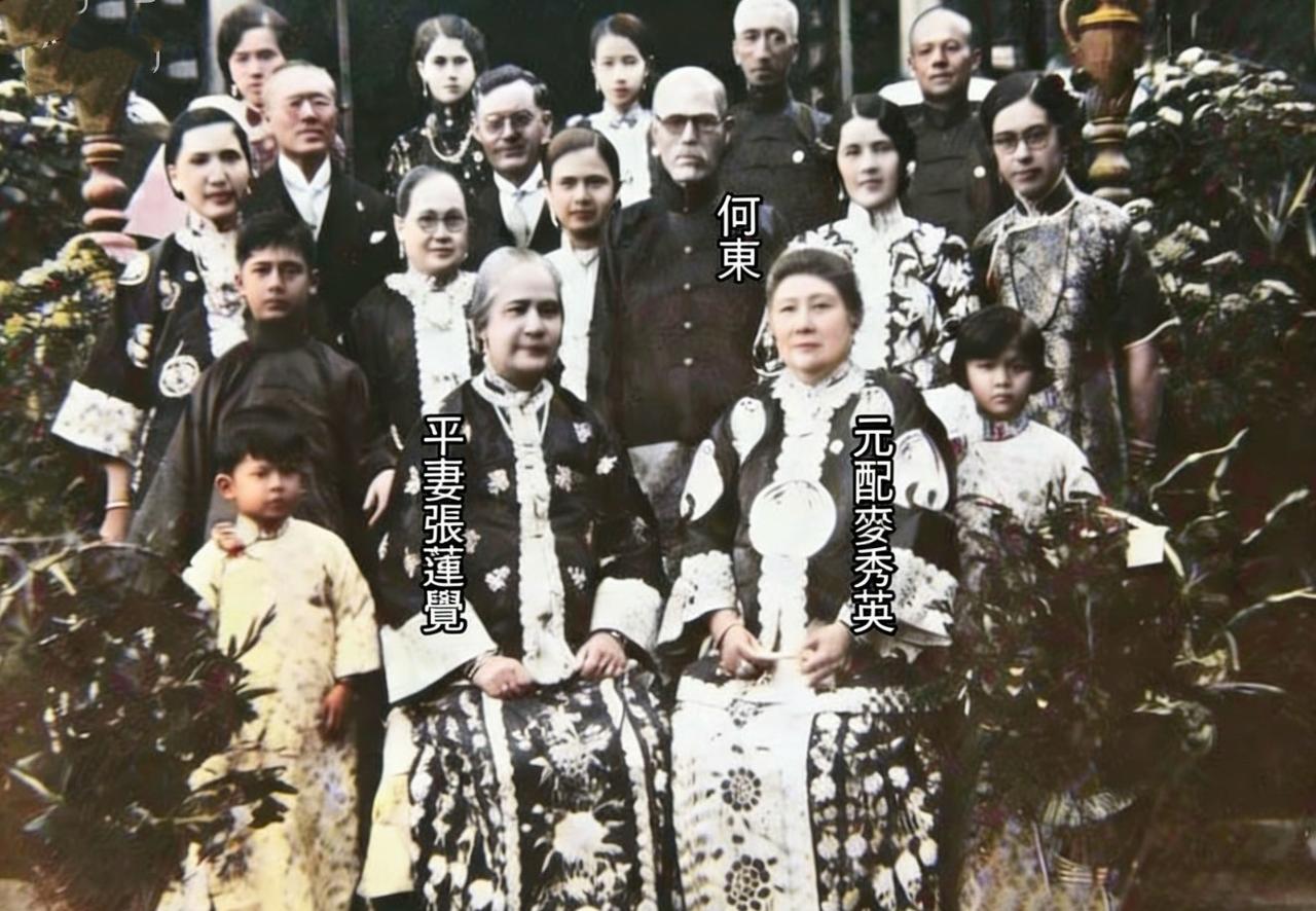 何东是早年香港有名的富商，家里有两位夫人。原配麦秀英和他青梅竹马，就是一直没孩子