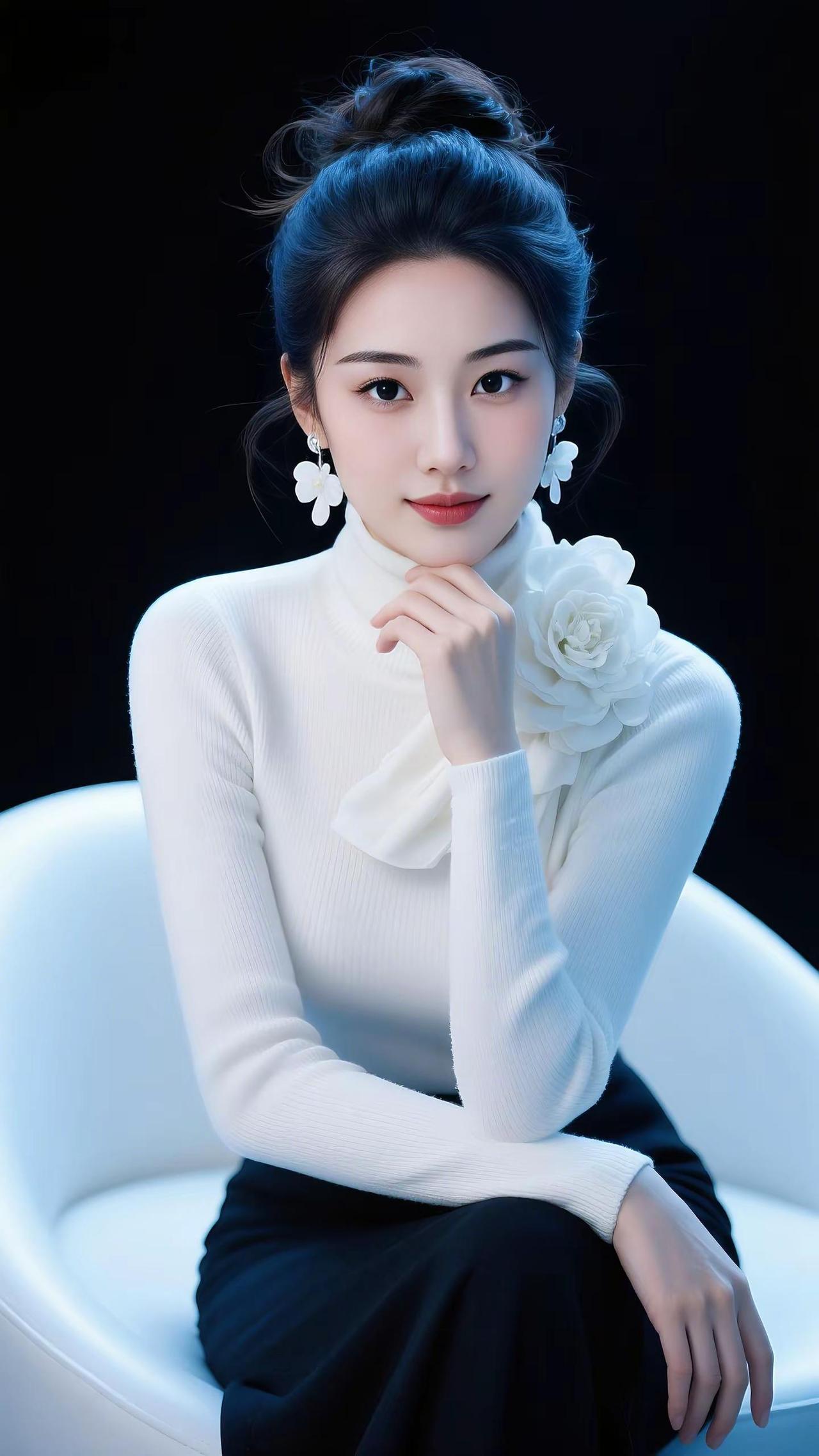 白月光氛围感拉满！你们觉得这种清冷感适合做头像吗？清冷氛围感白月光穿搭山茶花