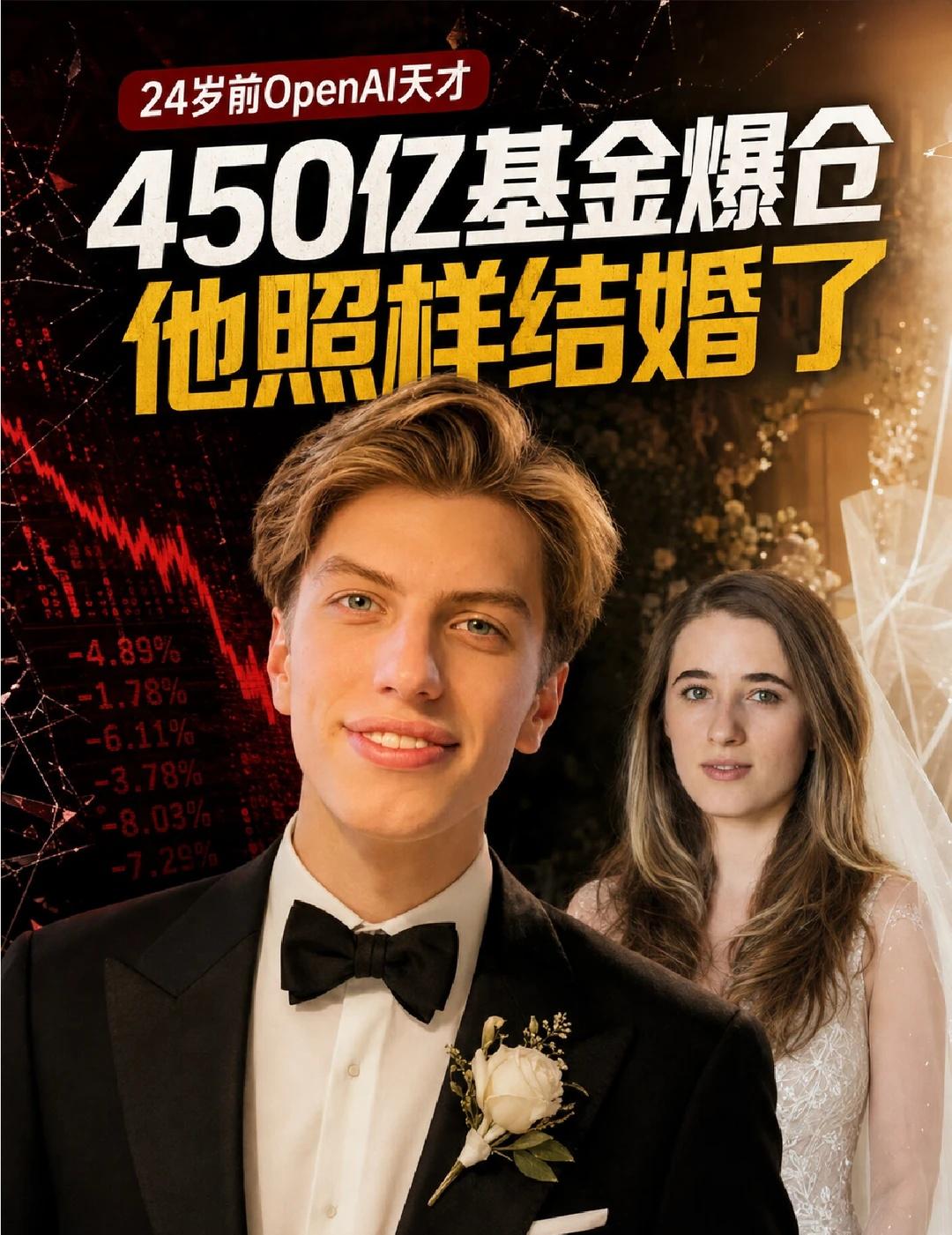 上周四刚在华尔街爆仓的24岁AI天才利奥波德周末照样把婚结了。新娘不但没跑，还