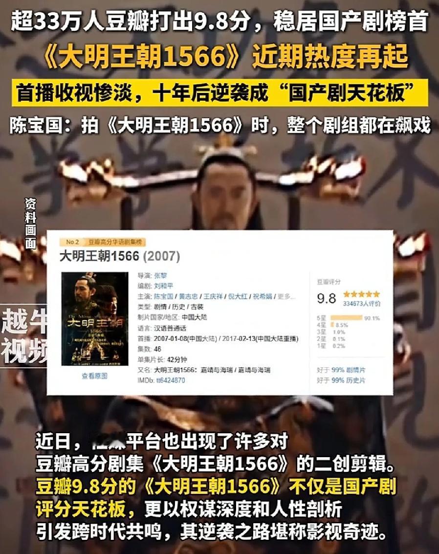 大明王朝1566为什么好？3点原因:1、不歌颂帝王，反而矛头直指帝王家天下！