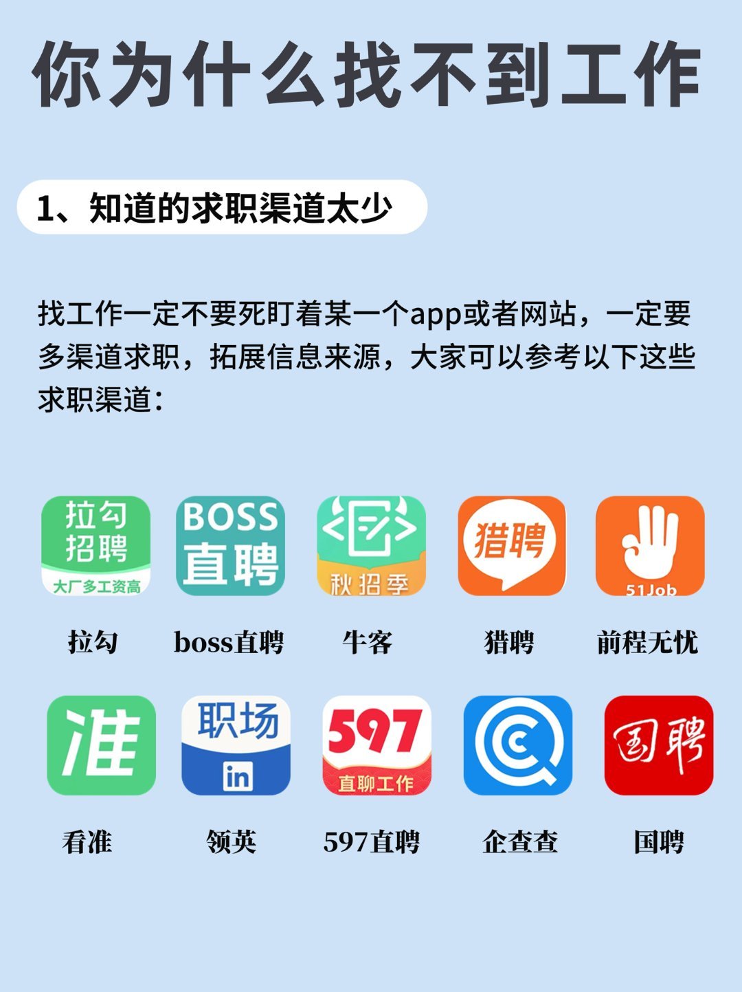 为什么会找不到工作？​​​