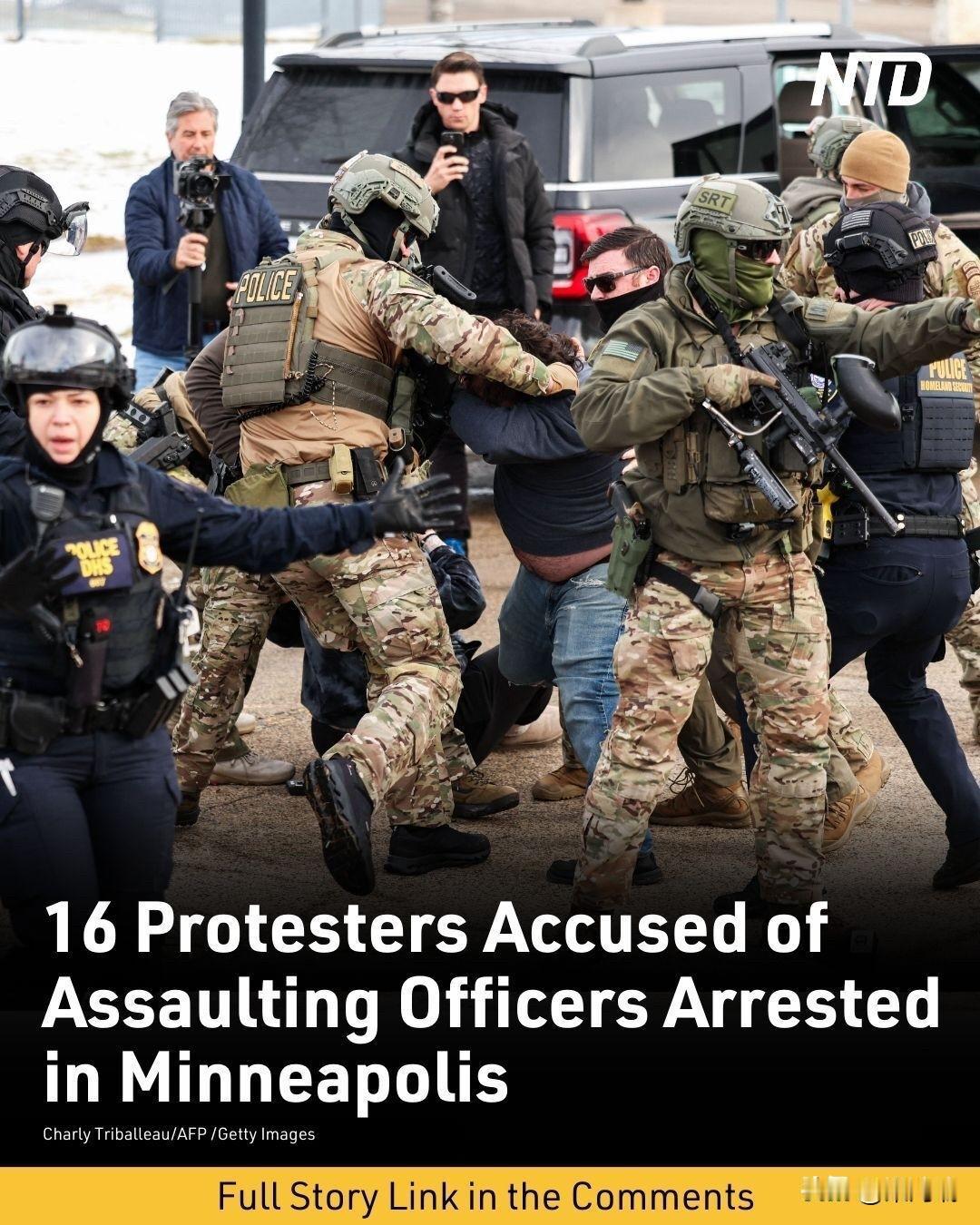 美国司法部长帕姆·邦迪表示，她已“亲临”明尼阿波利斯，并宣布逮捕了至少16名