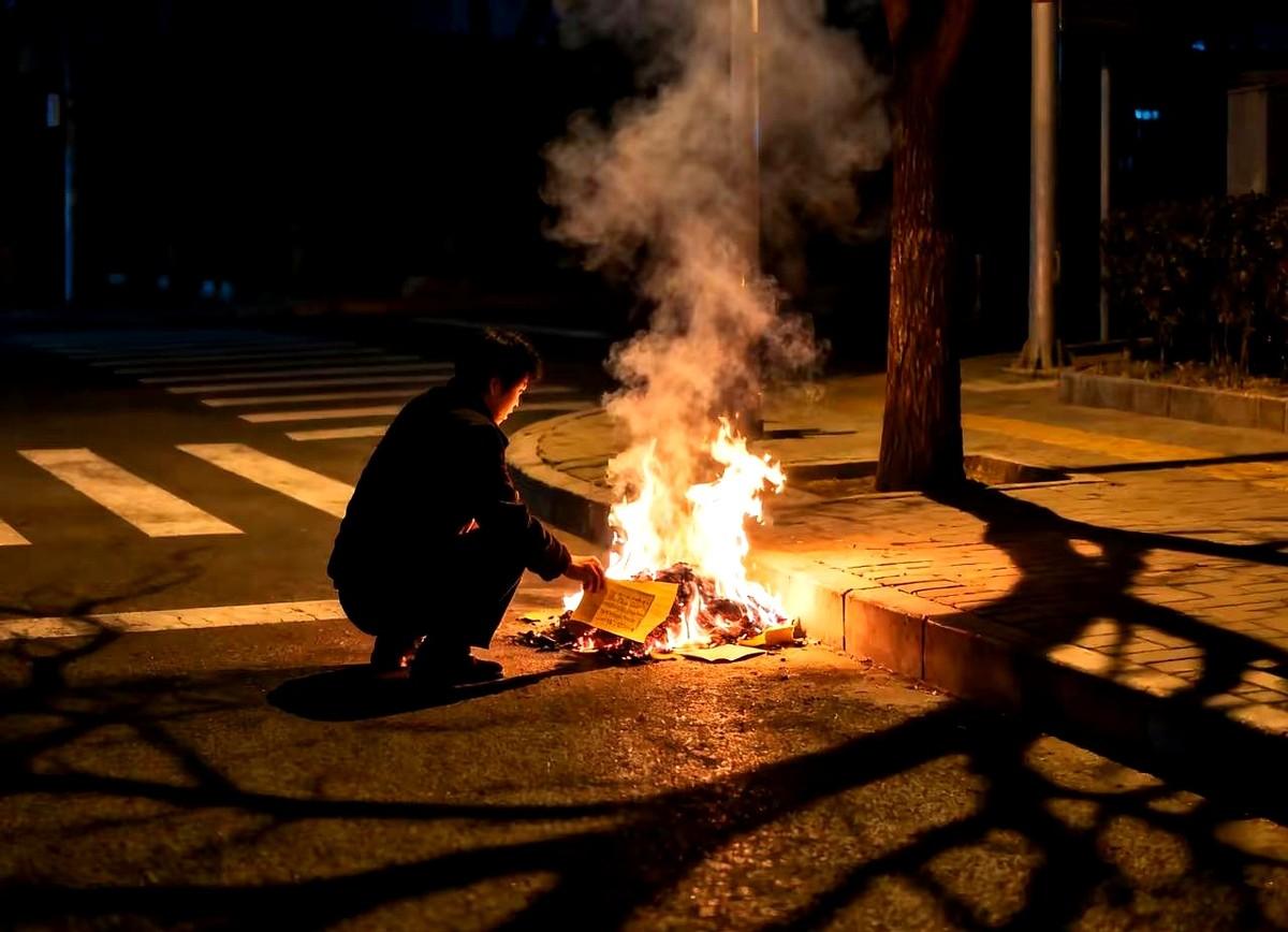 首都北京，烧纸钱的人越来越多，是不是应该管理一下了。城管平时管理小商小贩能看到