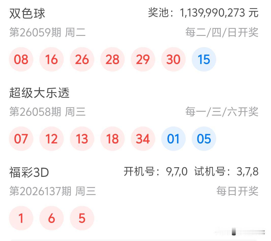 大乐透26058期开奖07、12、13、18、34十01、05你要说大乐透和