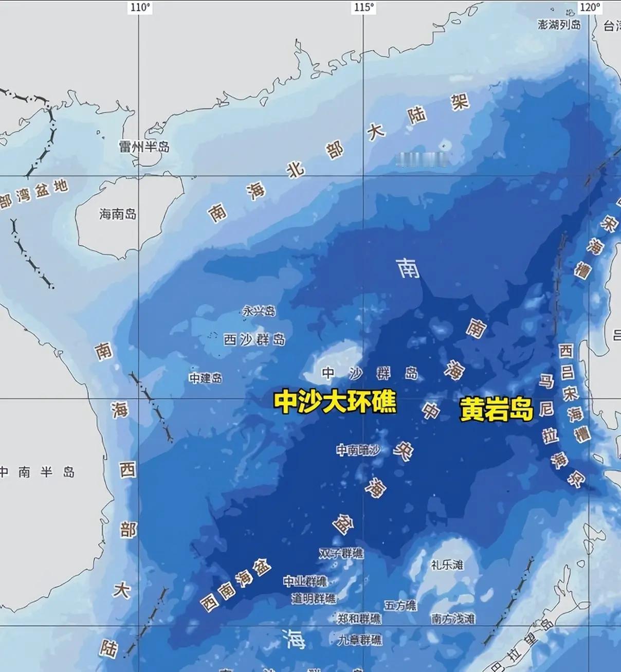 面积抵4个深圳！藏在南海水下的中沙大环礁，战略价值拉满提到南海，大家熟知黄