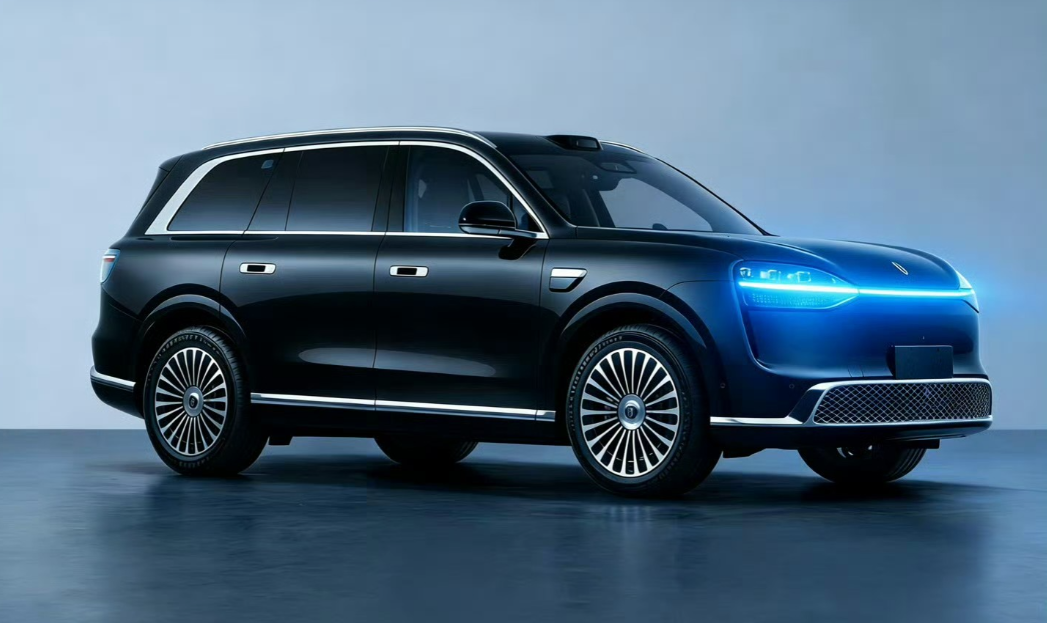 新款问界M9的小蓝灯也太夸张了，直接一整条贯穿小蓝灯，生怕别人不知道开了智驾新