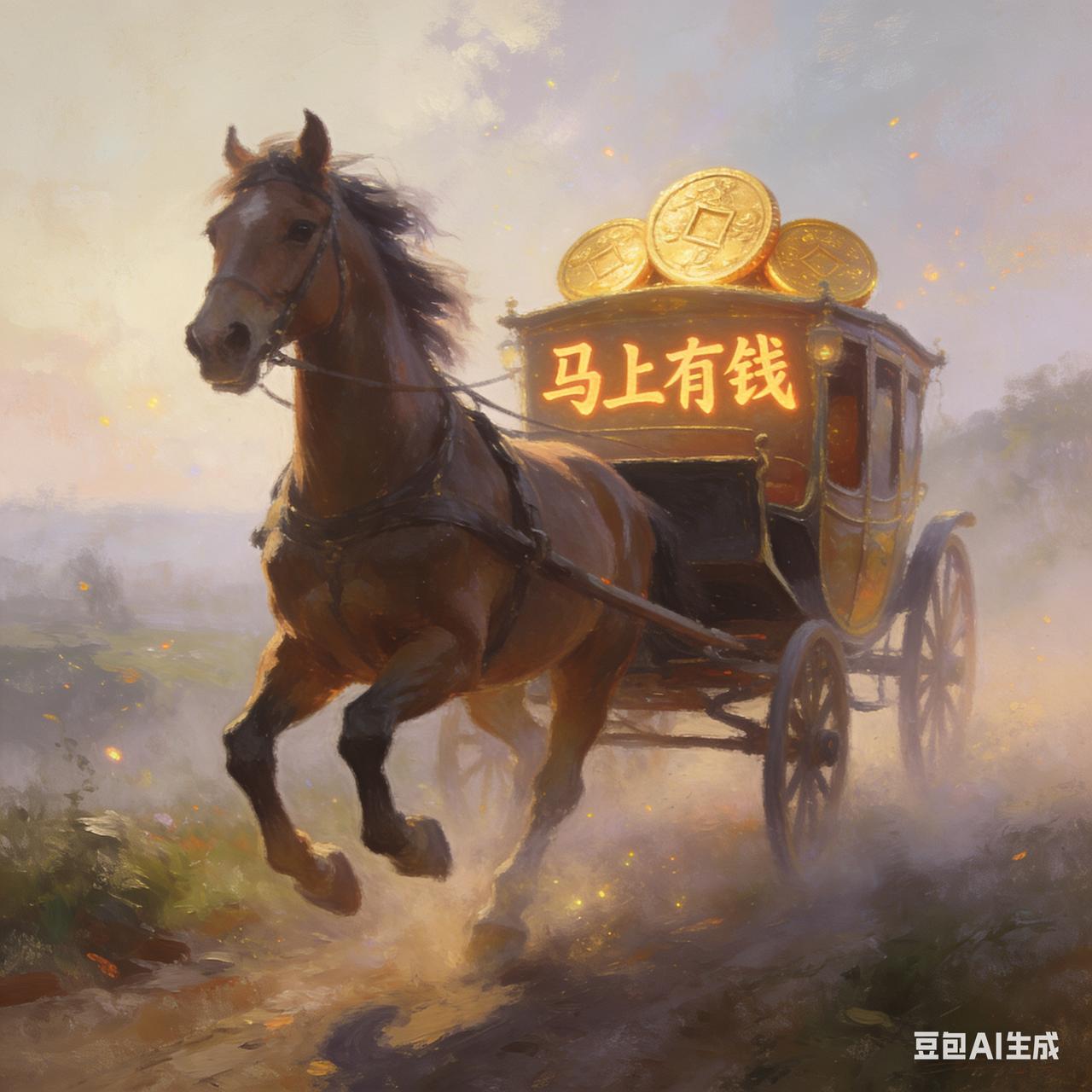 刚看到一个段子:马上有钱！2026年是马年，有个画画的，画着一