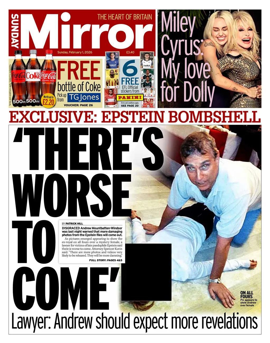 据《星期日镜报》报道，英国王室成员安德鲁·蒙巴顿-温莎（安德鲁王子）周六晚被警告