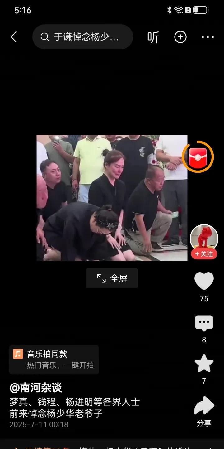 【梦真跪拜杨老爷子】梦真在杨少华老先生灵前痛哭，这不光是走形式，也是爷俩的感情